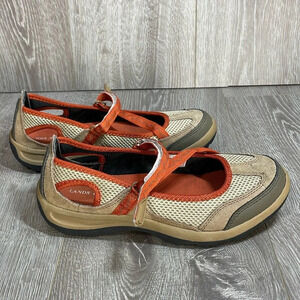 Lands’ End Mary Jane Walking Hiking Trekking Shoe Suede Leather 7.5